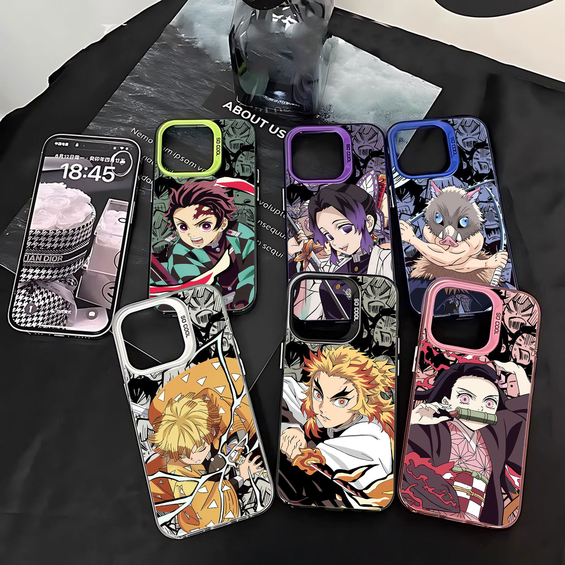 Handmade Kimetsu no Yaiba Demon Slayer Phone Case Anime-case Handmade Kimetsu no Yaiba Demon Slayer Phone Case Anime-case